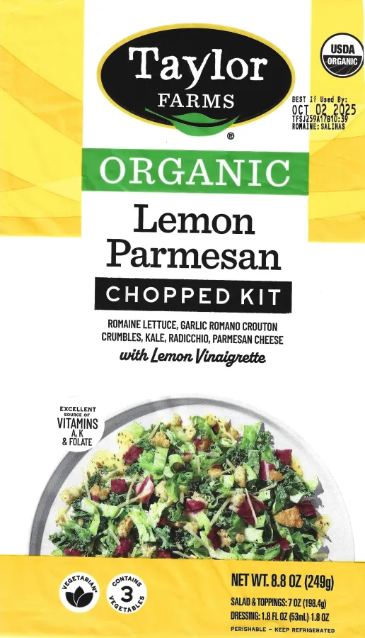 Taylor Farms Organic Lemon Parmesan Chopped Salad Kit