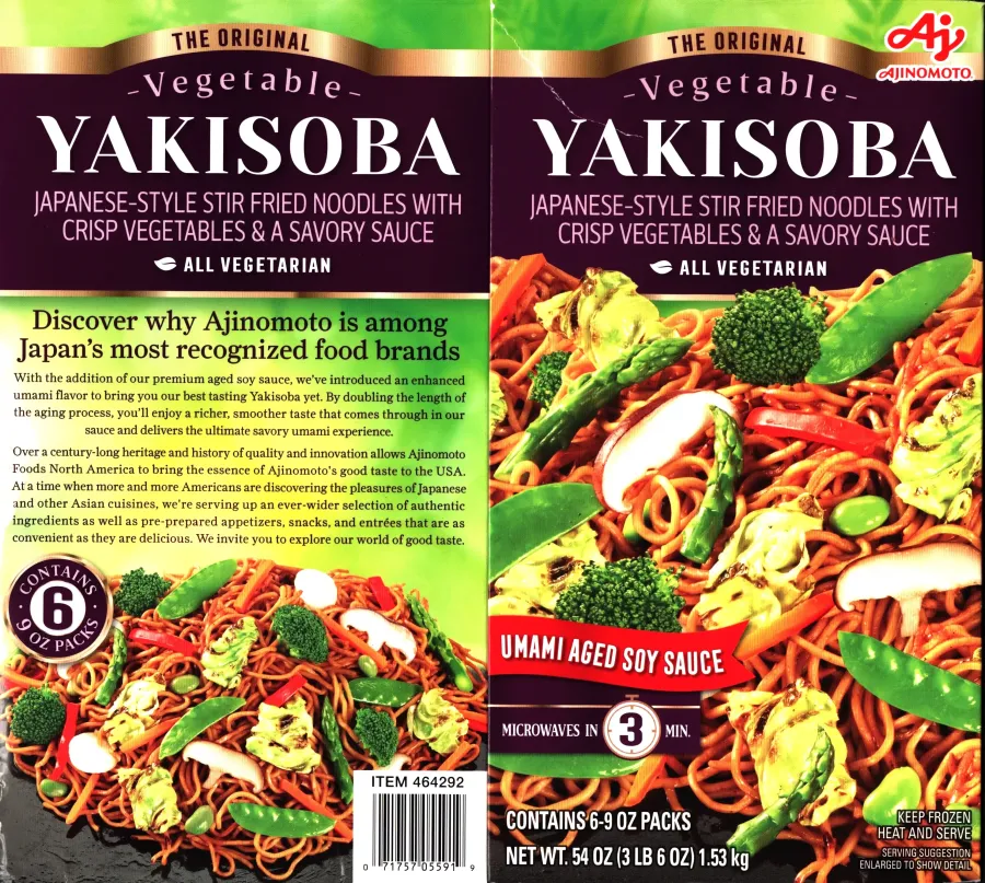 Ajinomoto Vegetable Yakisoba