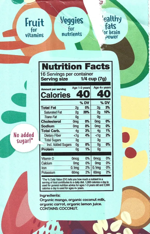Amara Yogurt Smoothie Melts Ingredients Nutrition Facts