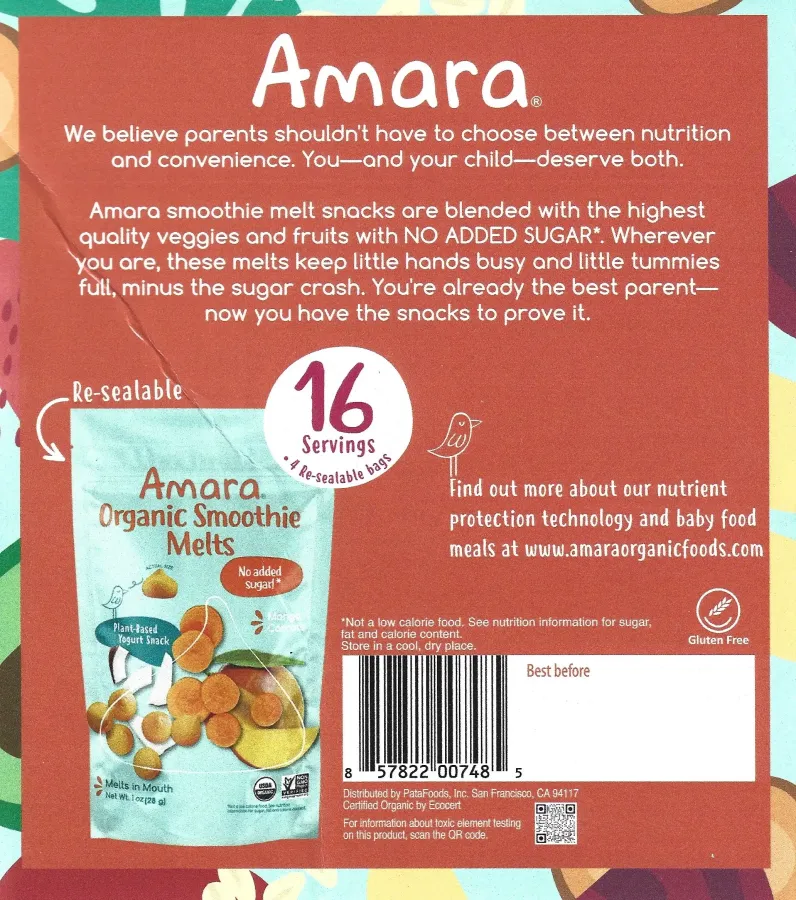 Amara Yogurt Smoothie Melts Box