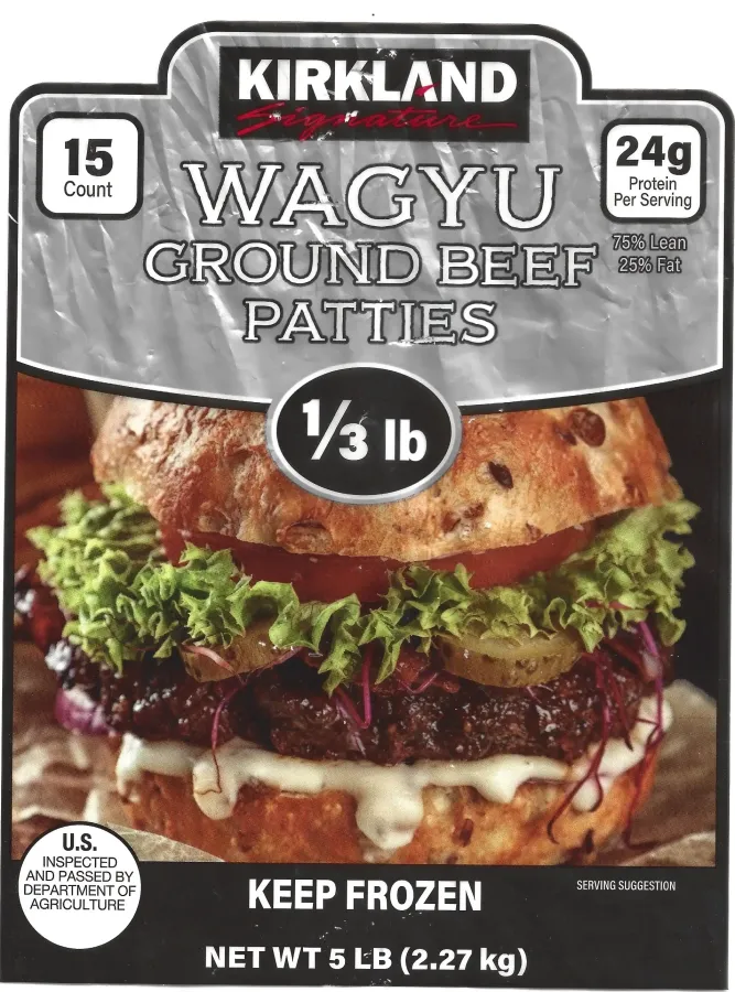 Kirkland Signature Wagyu Ground Beef Pattie Burgers