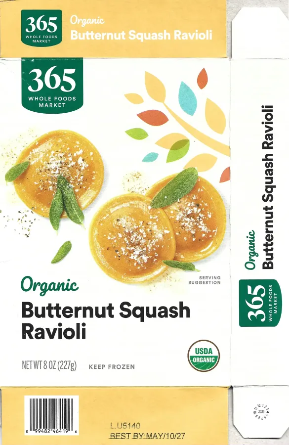 365 Whole Foods Markets Organic Butternut Squash Ravioli