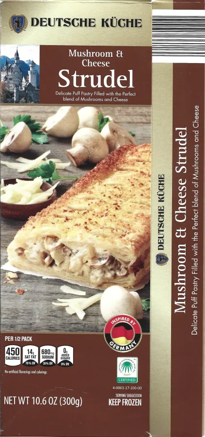 Deutsche Kuche Mushroom And Cheese Strudel