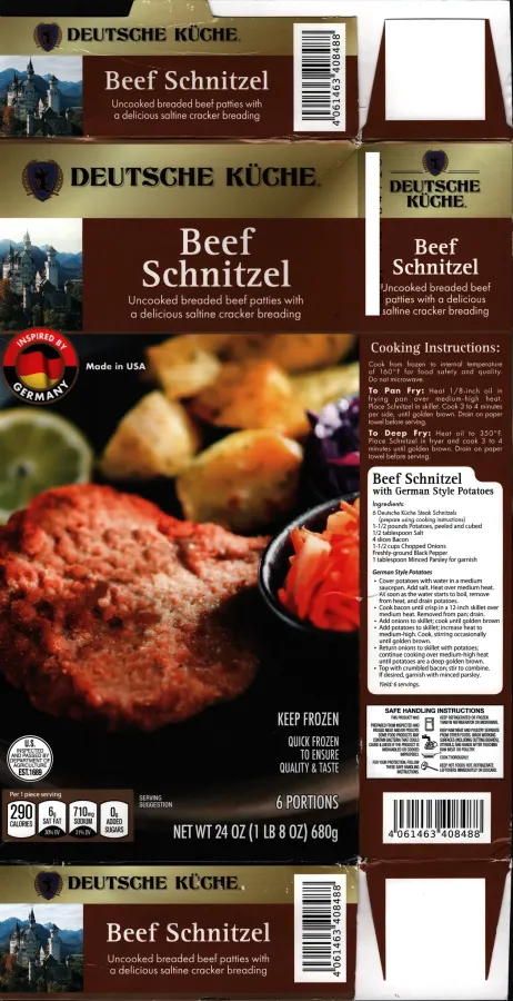 Deutsche Kuche Beef Schnitzel Cooking Directions