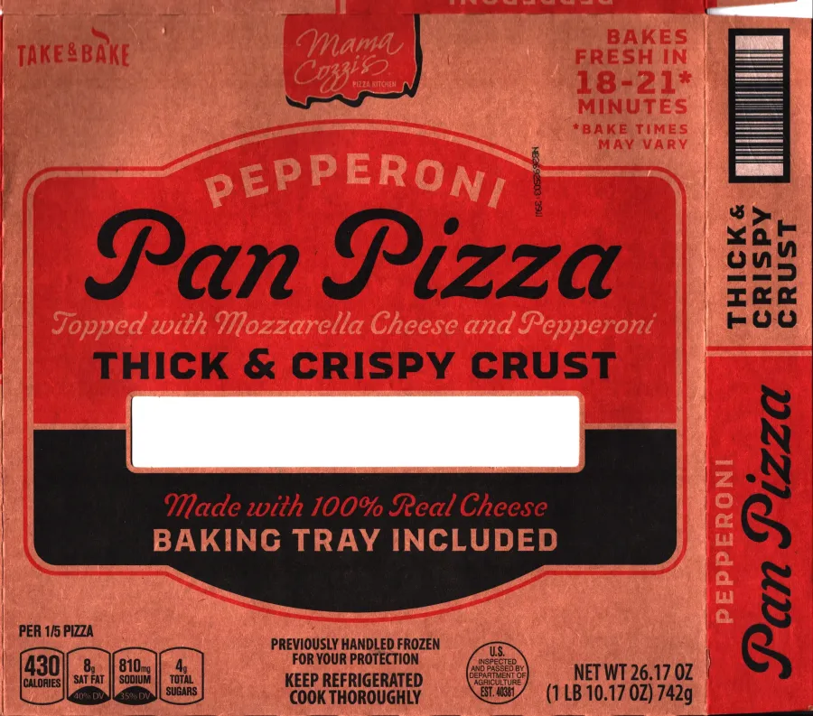 Mama Cozzis Pepperoni Pan Pizza