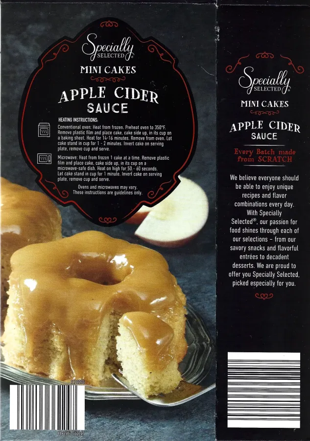 Specially Selected Apple Cider Sauce Mini Cakes Cooking Directions