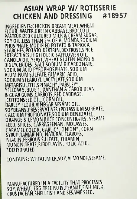 Costco Kirkland Signature Asian Warp Rotisserie Chicken And Dressing 18957