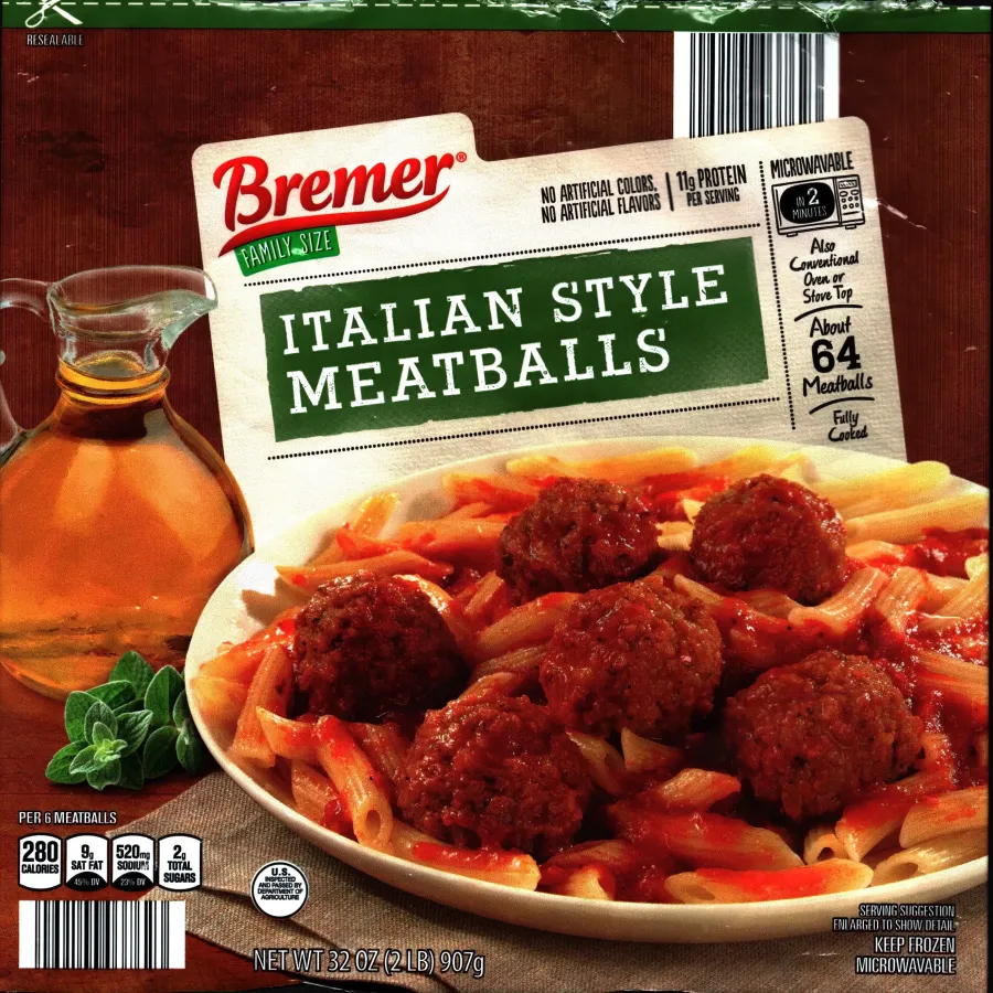 Bremer Family Size Italian Style Meatballs