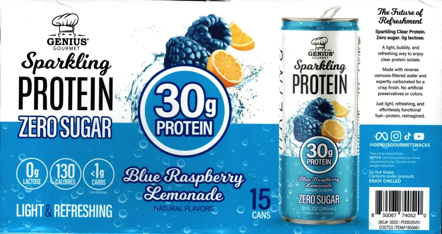 Genius Gourmet Sparkling Protein Water