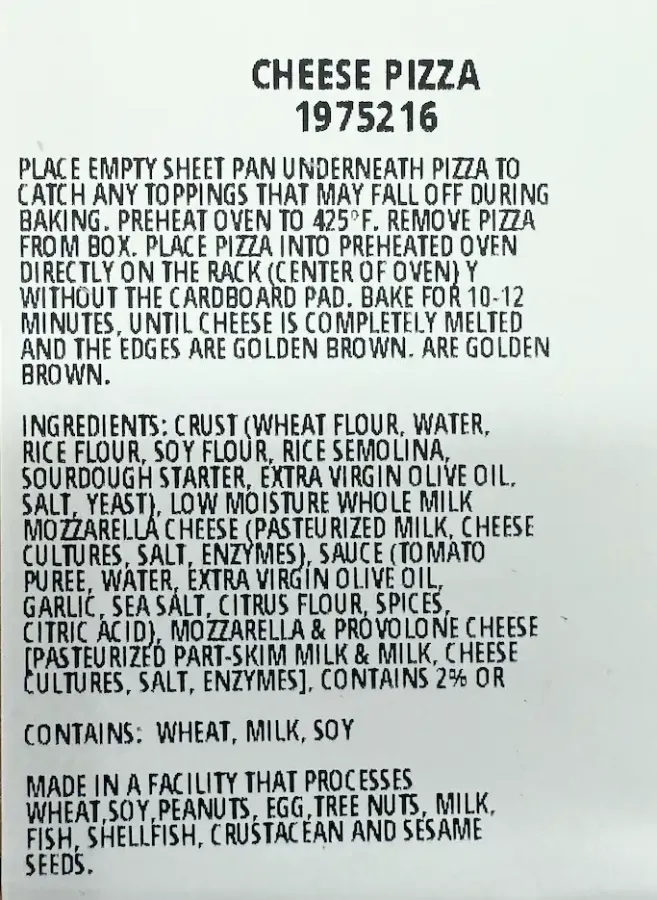 Costco Kirkland Signature Cheese Pizza 1975216