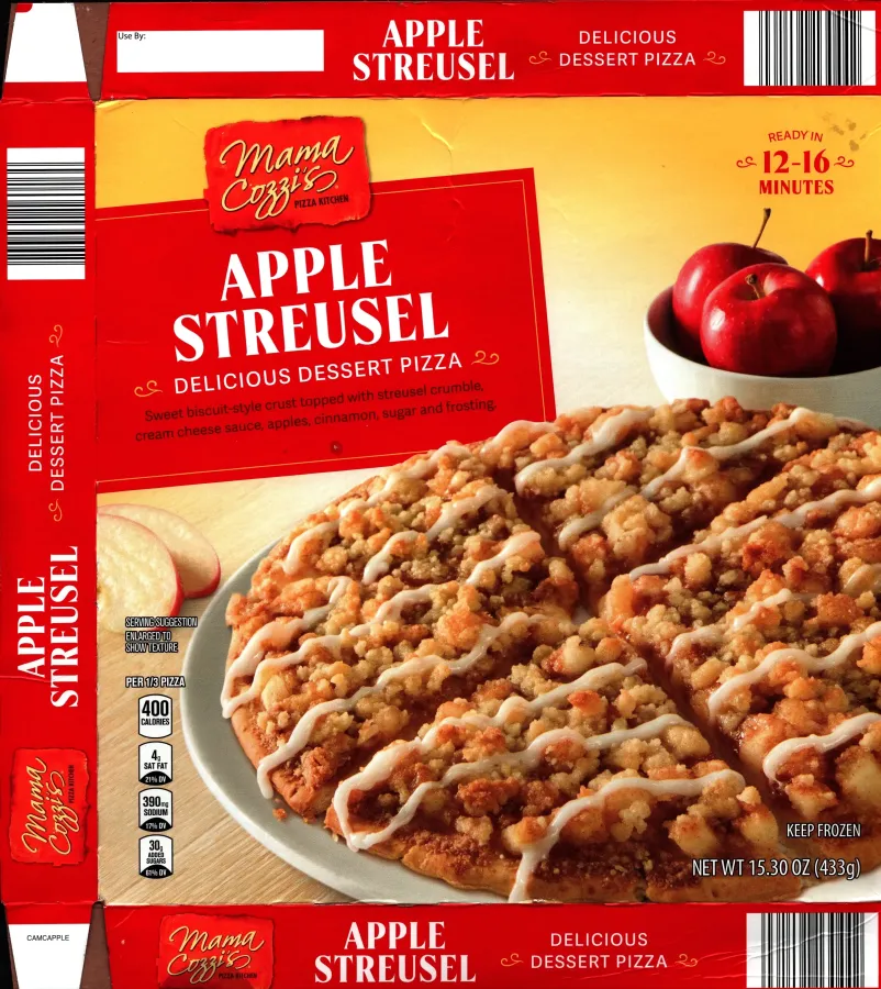 Mama Cozzis Apple Streusel Dessert Pizza
