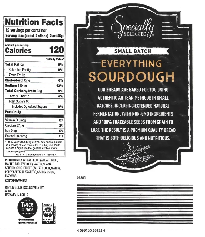 Specially Selected Everything Sourdough Bread Ingredients Nutrition Facts