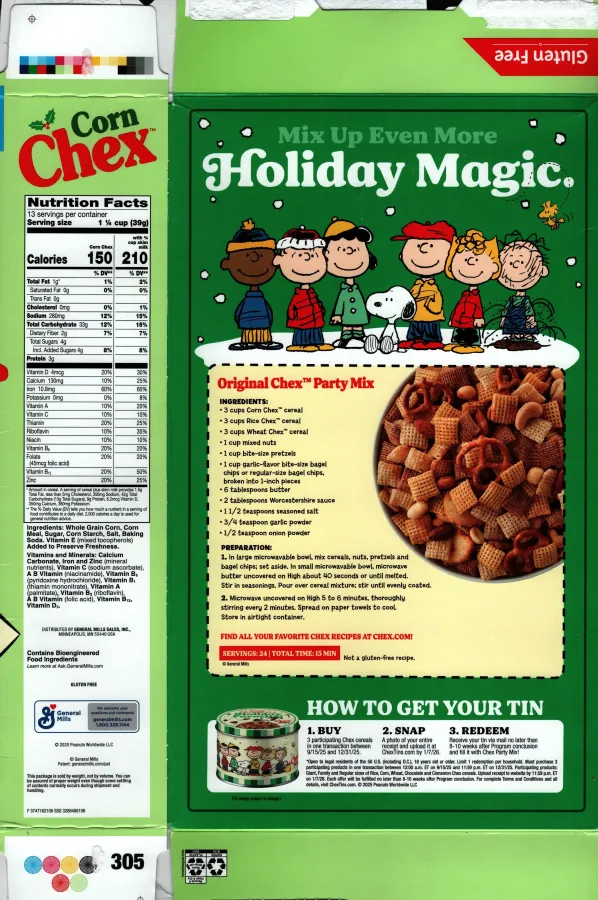 Costco General Mills Corn Chex Ingredients Nutrition Facts