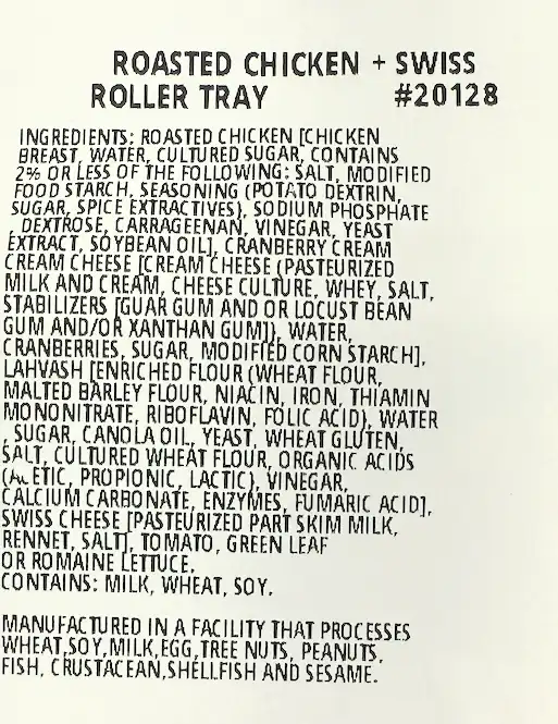 Costco Kirkland Signature Roasted Chicken Swiss Roller Tray 20128