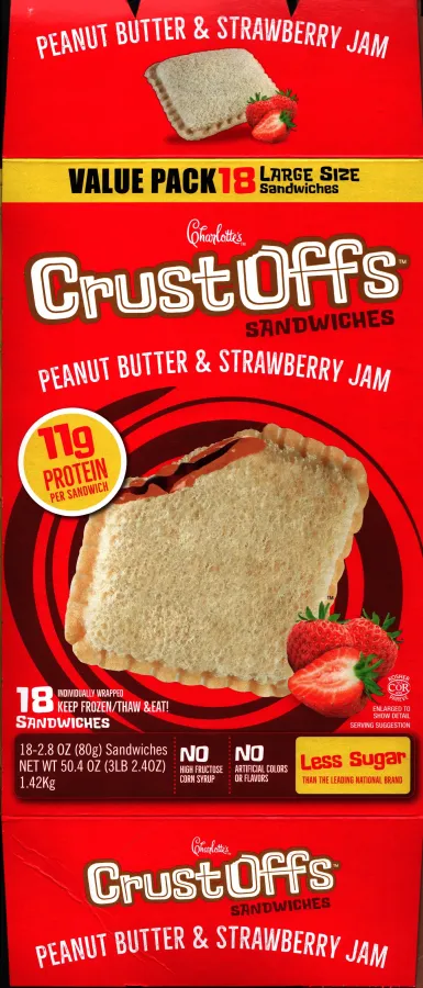 Costco Charlottes Crust Offs Peanut Butter Strawberry Jam