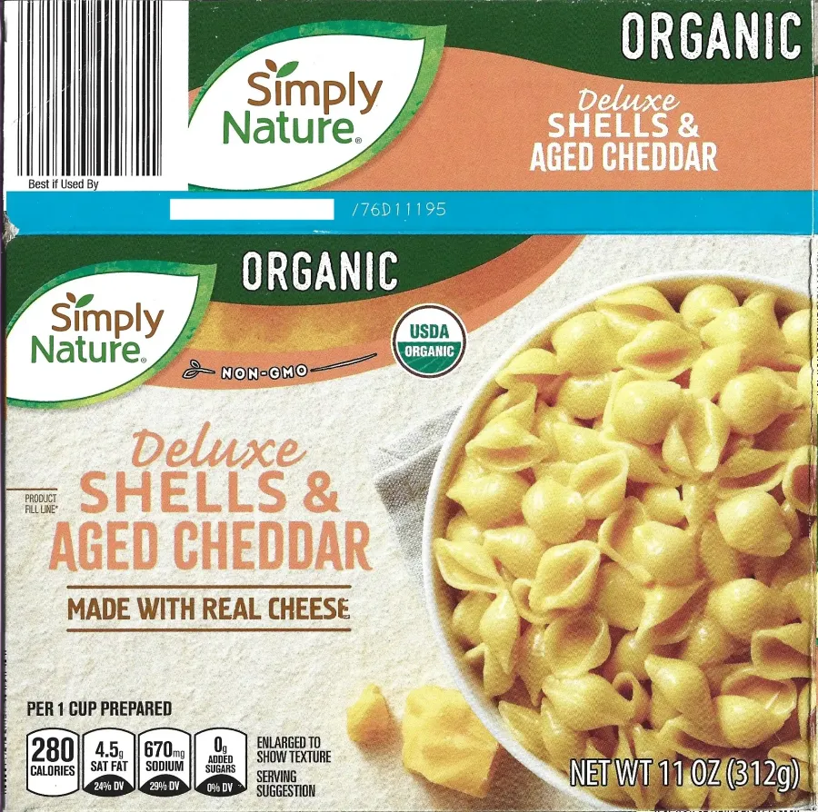 Simply Nature Deluxe Shells And Aged Cheddar