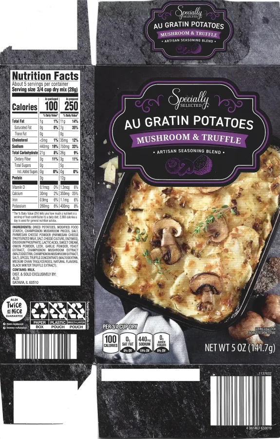 Specially Selected Au Gratin Potatoes Mushroom And Truffle Ingredients Nutrition Facts