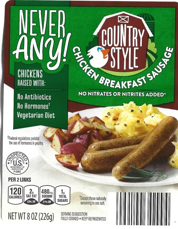 Country Style Chicken Breakfast Sausage Links
