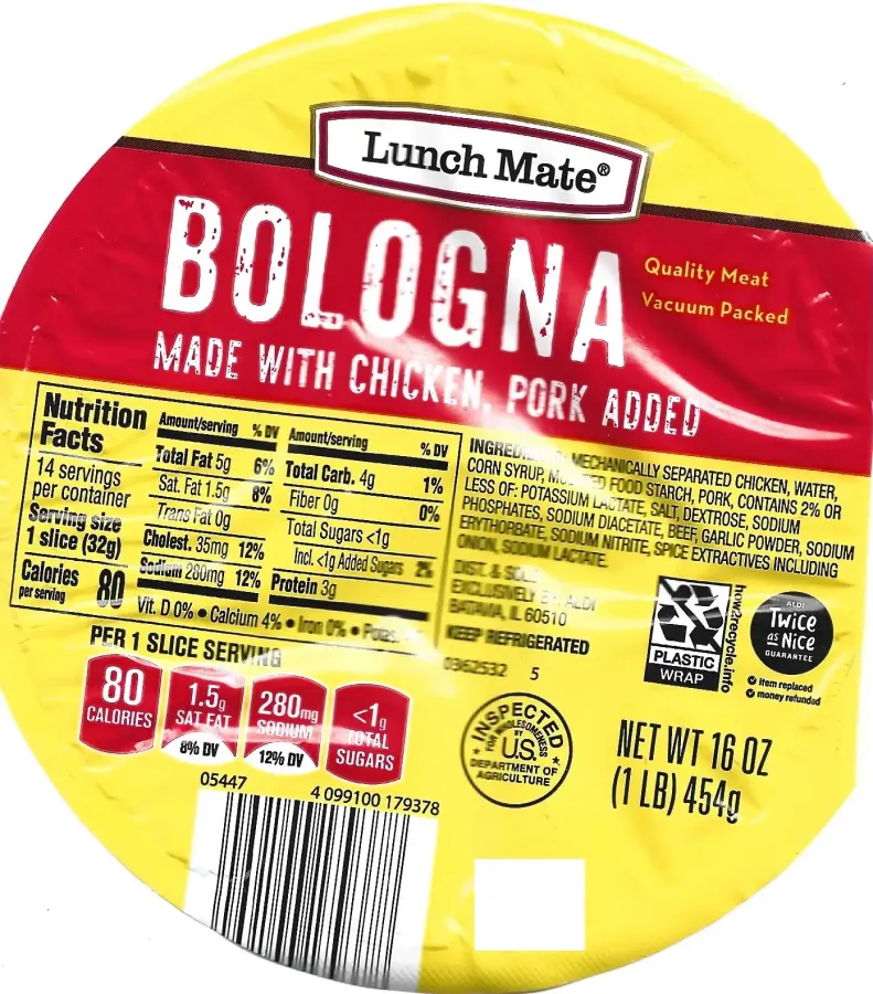 Lunch Mate Bologna Ingredients Nutrition Facts