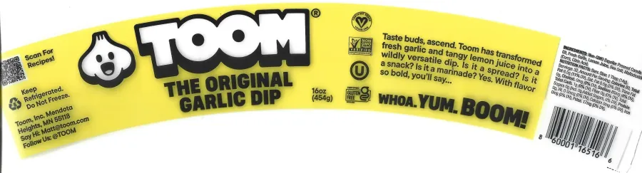 Toom Garlic Dip Ingredients Nutrition Facts