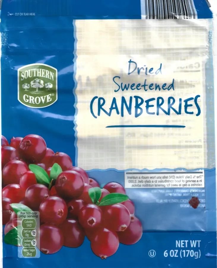 Southern Grove Dried Sweetened Cranberries