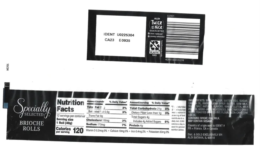 Specially Selected Brioche Mini Rolls Ingredients Nutrition Facts