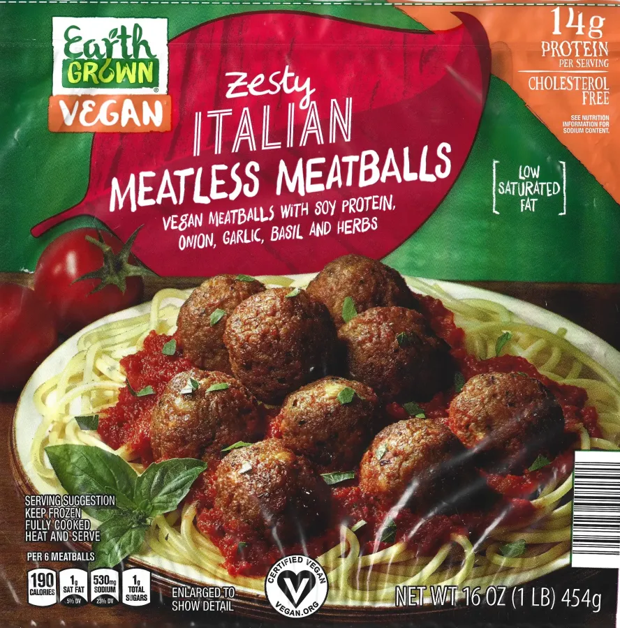 Earth Grown Meatless Meatballs