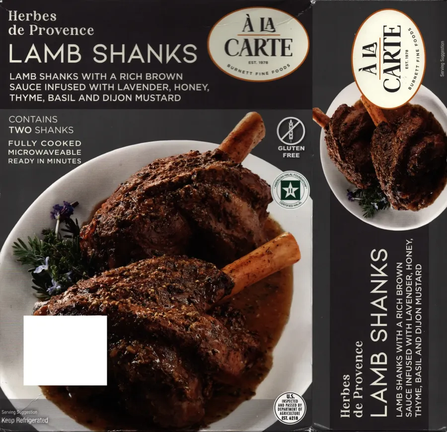 A La Carte Burnette Fine Foods Herbes De Provence Lamb Shanks