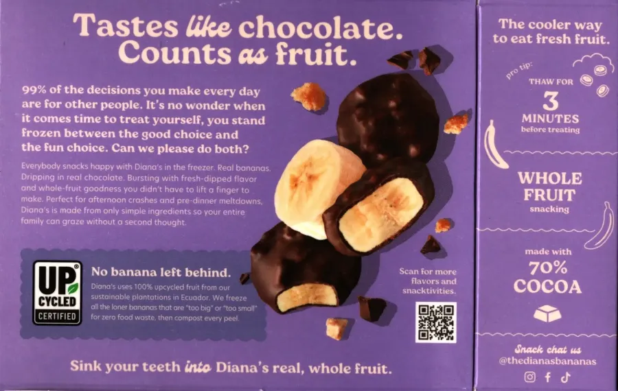 Dianas Real Banana Dark Chocolate Caramel Crunch Bites