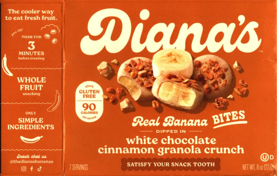 Dianas White Chocolate Cinnamon Granola Crunch Banana Bites