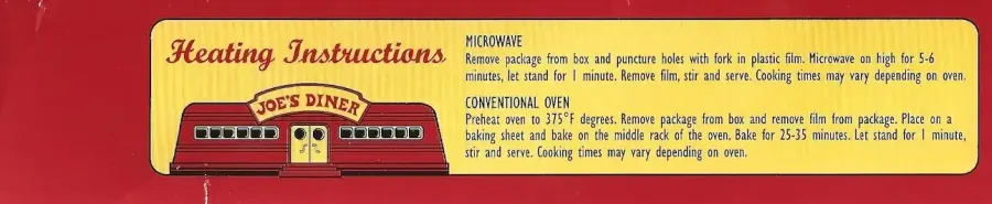 Joes Diner Mac N Cheese Frozen Cooking Directions