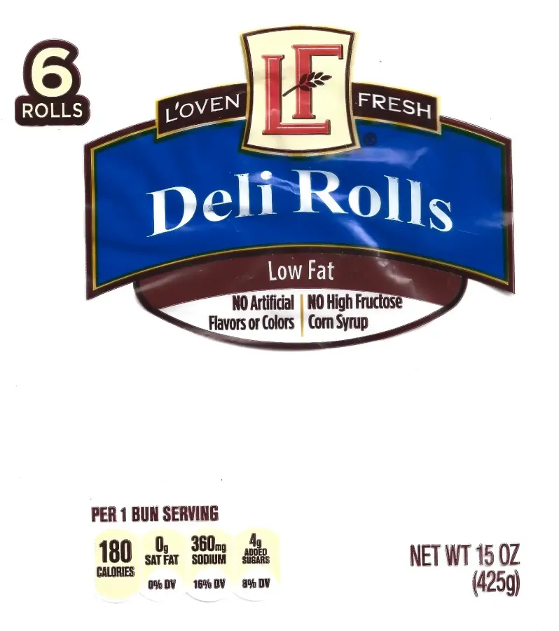 Loven Fresh Deli Rolls Hot Dog Buns