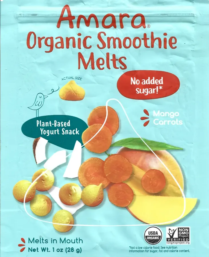 Amara Organic Smoothie Melts Mango