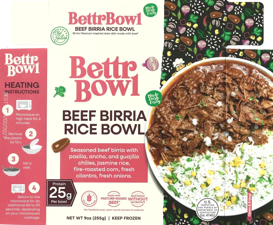 Bettr Bowl Beef Birria Rice Bowl Cooking Directions