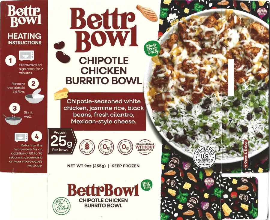 Bettr Bowl Chipotle Chicken Burrito Bowl Cooking Directions