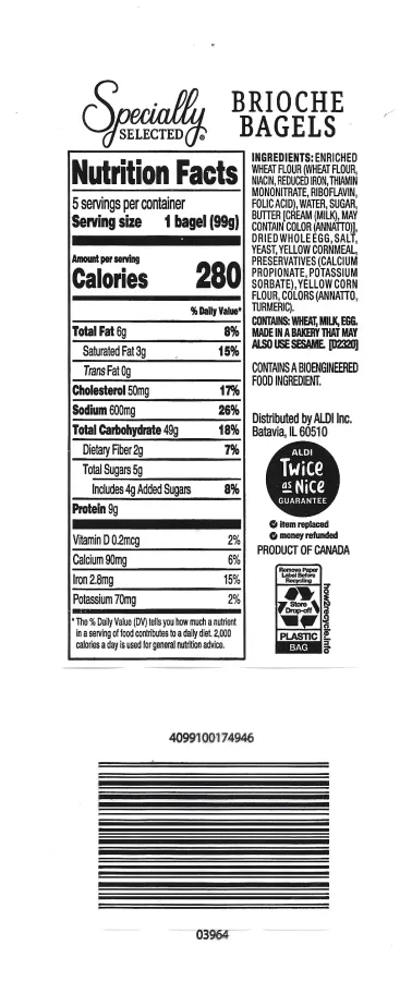 Specially Selected Brioche Bagels Ingredients Nutrition Facts