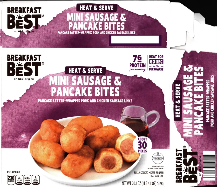 Breakfast Best Mini Sausage And Pancake Bites