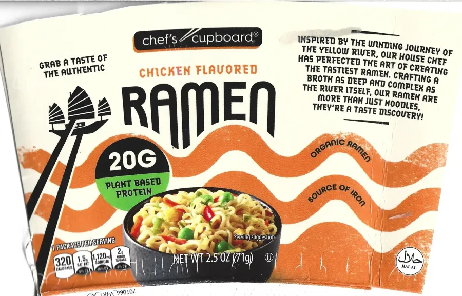 Chefs Cupboard Chicken Flavored Ramen
