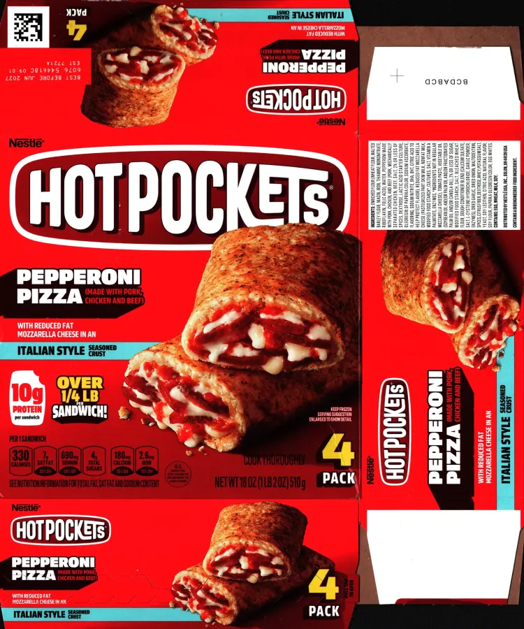 Nestle Hot Pockets Pepperoni Pizza Ingredients