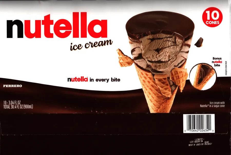 Nutella Ice Cream Cones
