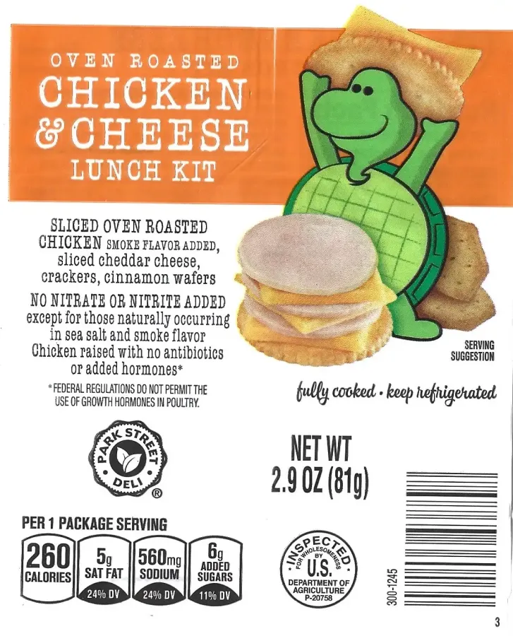 Park Street Deli Oven Roasted Chicken And Cheese Lunch Kit