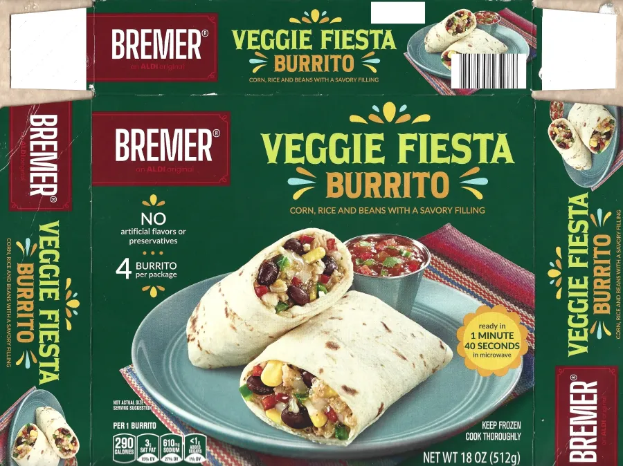 Bremer Veggie Fiesta Burrito