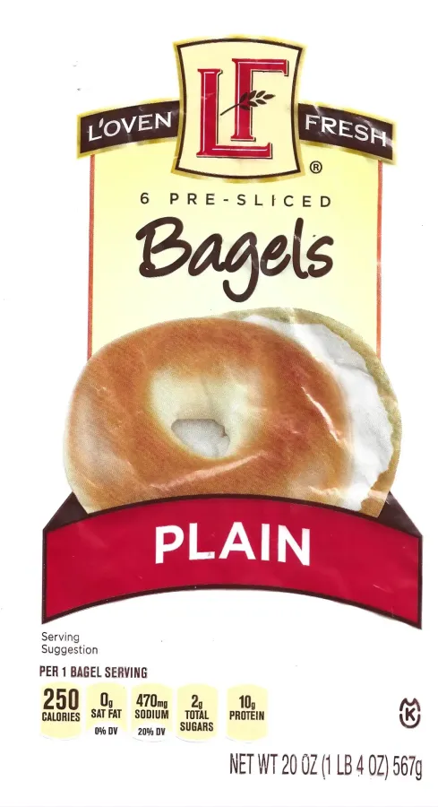 Loven Fresh Plain Bagels
