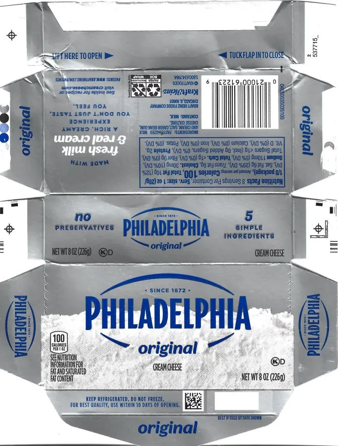 Philadelphia Original Cream Cheese Ingredients Nutrition Facts