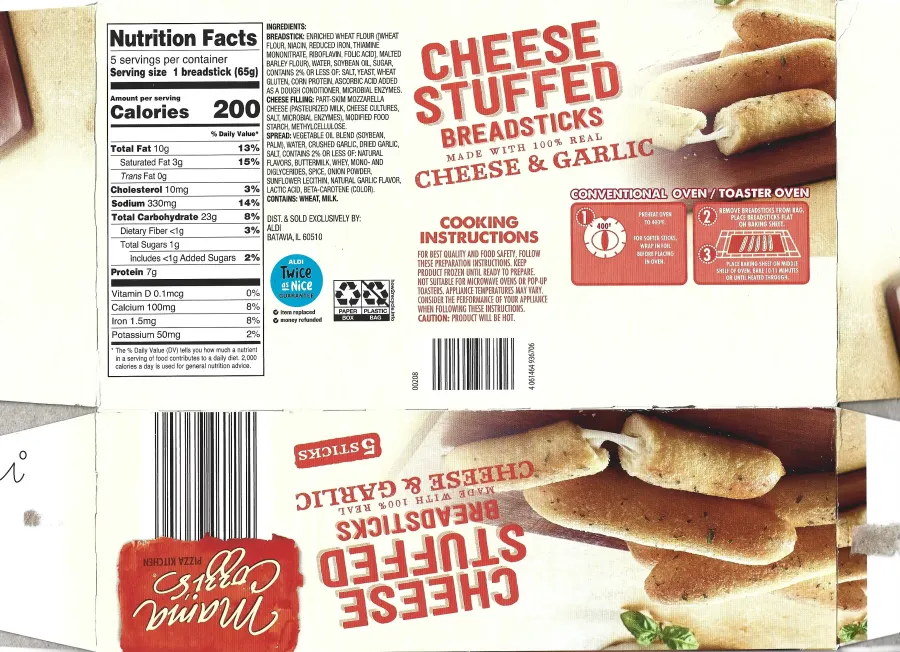 Mama Cozzis Cheese Stuffed Garlic Breadsticks Ingredients Nutrtition Facts Cooking Directions