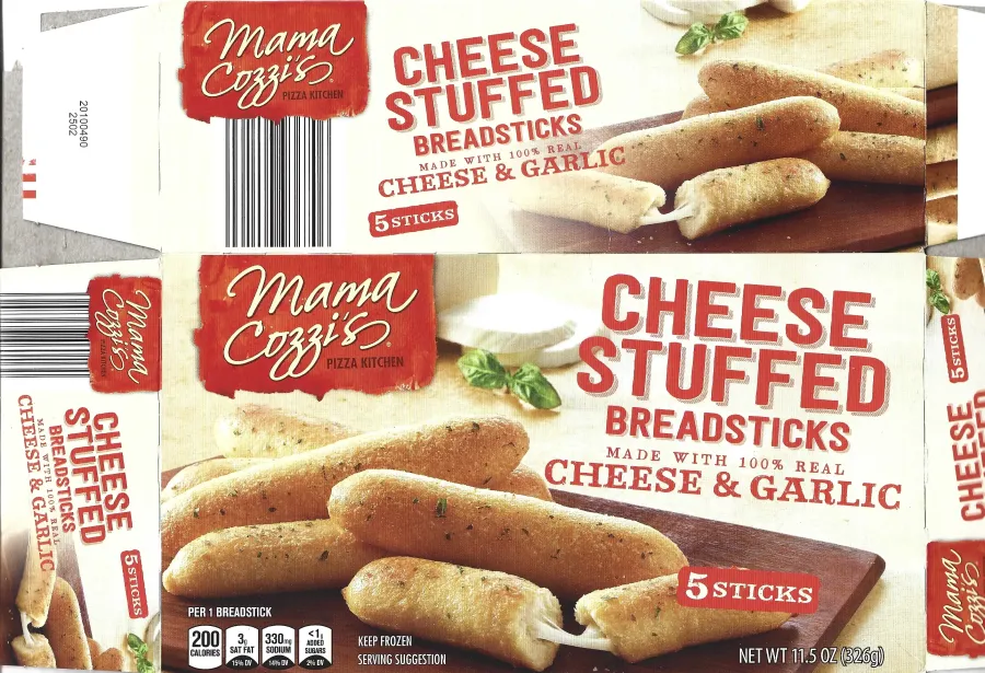 Mama Cozzis Cheese Stuffed Garlic Breadsticks