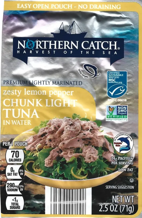 Northern Catch Zesty Lemon Pepper Chunk Light Tuna In Water