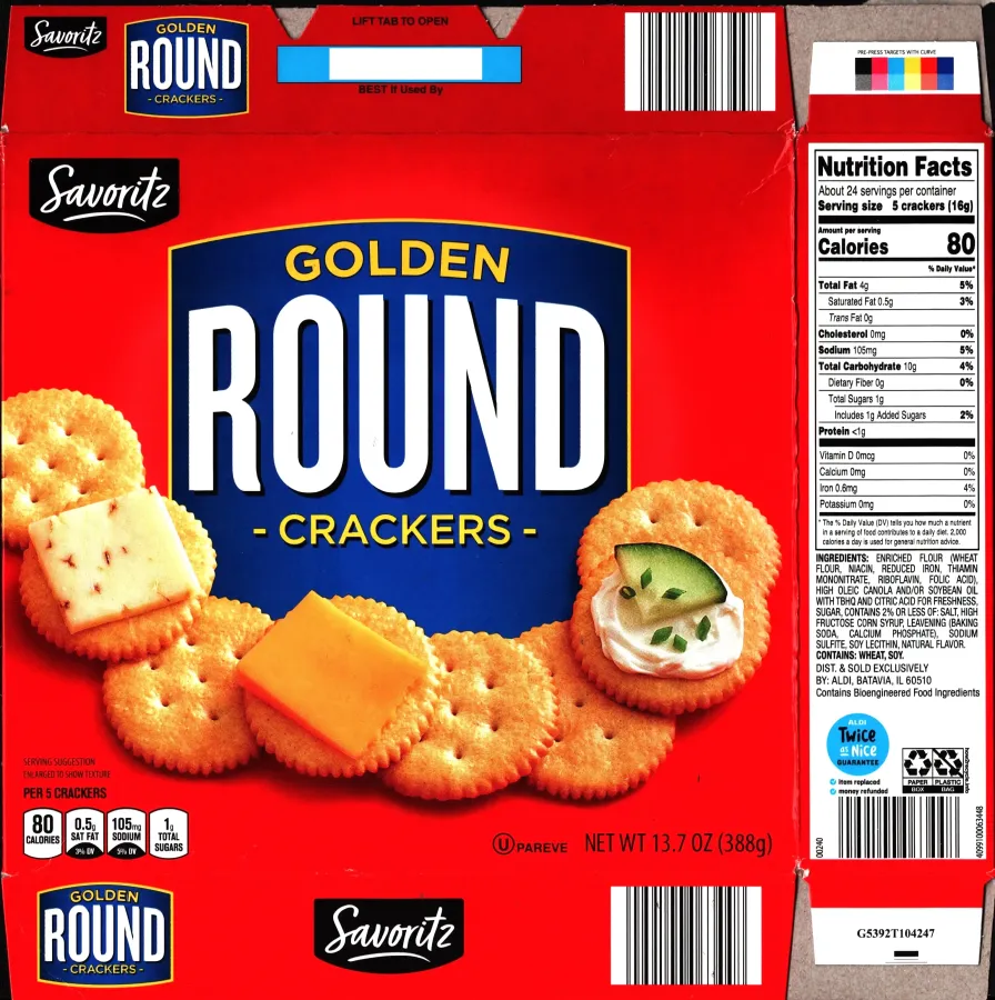 Savoritz Golden Round Crackers