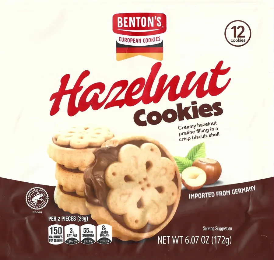 Bentons Hazelnut Cookies