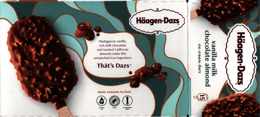 Haagen Dazs Vanilla Chocolate Almond Ice Cream Bars